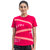 DRYP EVOLUT Women's Dark Pink Pure Cotton Printed T-shirt