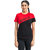 DRYP EVOLUT Women's Red Pure Cotton Color Blocking T-shirt