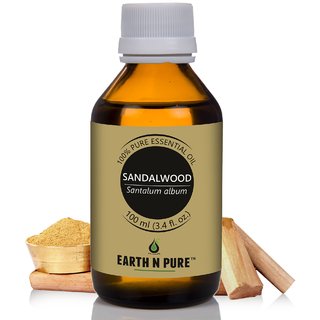                       Earth N Pure Sandalwood Essential Oil ( Chandan Oil ) 100 Pure, Undiluted, Natural (100ML)                                              