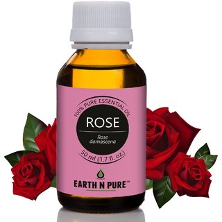                       Earth N Pure Rose Essential Oil ( Gulab Oil ) 100 Pure, Undiluted, Natural And Therapeutic Grade (50ML)                                              