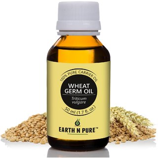                       Earth N Pure Wheat Germ Oil 100 Cold-Pressed, Pure, Natural, Unrefined, Therapeutic Grade (50ML)                                              