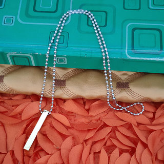                       ShivJagdamba Relationship Gift Fashion Jewelry  Reactangle 4 Sided Vertical 3D  Bar Gold Zinc Metal Pendant For Unisex                                              