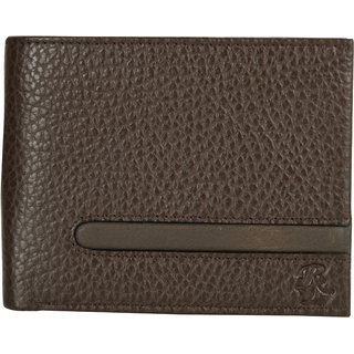                       Wave Black Leather Wallet(Brown)                                              