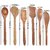 Desi Karigar Brown Wooden Spoon - Set Of 6