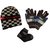 Minha Fashion Women Solid Winter Combo Of Wollen Cap, Gloves and Ankle Socks