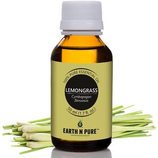                      Earth N Pure Lemongrass Essential Oil 100 Pure, Undiluted, Natural And Therapeutic Grade- For Relaxation (50ML)                                              