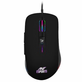Ant Esports GM100 RGB Optical Wired Gaming Mouse  4800 DPI for FPS and MOBA Games  Black
