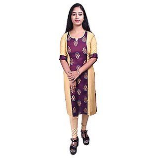 Reliable Women's Multicolor Floral Rayon Stitched Kurti