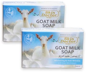 Skin Doctor Goat Milk Soap Whitening and Anti-wrinkle 100g (Pack of 2, 100g Each)