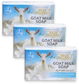 Skin Doctor Goat Milk Soap Whitening and Anti-wrinkle 100g (Pack of 3, 100g Each)
