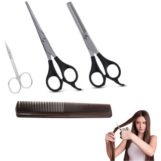                       Doberyl 4 Pcs Grooming Scissors Kit- Hair Cutting Sharp Shears, Beard/Mustache Scissors, Hair Thinning Scissors  a Hair                                              