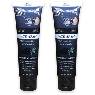 YC Whitening Face Wash for Oily Skin Enriched with Bamboo Charcoal 100g (Pack Of 2, 100g each) YC Whitening Face Wash for Oily Skin Enriched with Bamboo Charcoal 100g (Pack Of 2, 100g each)