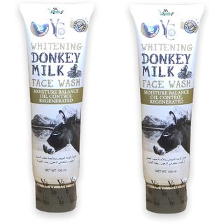                       Yc Whitening Donkey Milk Moisture Balance Oil Control regenerated Face Wash 100ml (Pack Of 2, 100g Each)                                              