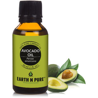                       Earth N Pure Avocado Oil 100 Cold-Pressed, Pure, Natural, Unrefined, Therapeutic Grade Carrier Oil (30Ml)                                              