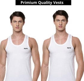 Wild We Premium quality Sleeveless cotton vest (Pack of 2)