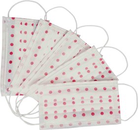 Red Bobby Print Surgical Masks (Pack of 50)