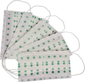 Green Bobby Print Surgical Masks (Pack of 50)