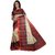 SVB Red Taffeta Paper Silk Printed Saree Without Blouse