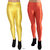 HOMESHOP Shiny lycra leggings for women and girls (Pack of 2) Yellow Orange