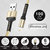 TecSox TecWire Lightning End Braided Fast Charging Cable Compatible for-iPhone with MFI Certified (1 Meter, Gold)