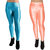 HOMESHOP Shiny lycra leggings for women and girls (Pack of 2) Skyblue Peach