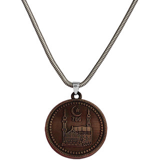                       M Men Style  Religious Allah  Masjid Nabawi Muslim Islamic Gift Copper,Silver ,Stainless Steel Pendant  For Unisex                                              