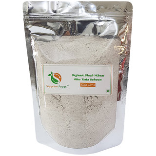 Sapphire Food Organic Black Wheat Atta Natural Fresh And Premium Quality 500 Gms