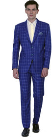 Touch King Double Button Checkers Design Regular Fit 2 Piece Coat Suit for Men's (Blazer With Trouser)