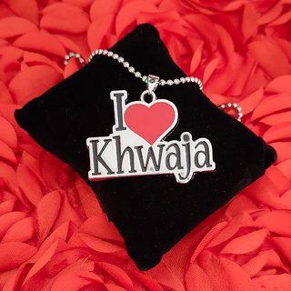                       ShivJagdamba ALLAHQuran Islamic I LOVE Khwaja Locket Multicolour Zinc Metal ecklace Jewelry Muslims Gift Idea For Unisex                                              