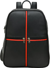 MATRICE laptop backpack bag with Black-Red faux vegan leather(NE-S-0789-BlackRed)