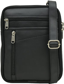 MATRICE messenger bag with black faux vegan leather(NE-S-0792-Black)