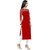 BHAGYASHRAY Solid  RED Crepe and Rasal Net Straigth Kurti for girls and women