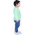 Kid Kupboard Cotton Full-Sleeves Light Green Sweatshirts for Girls