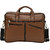 MATRICE laptop cum messenger bag with Tan-Black faux vegan leather(NE-S-0795-TanBlack)