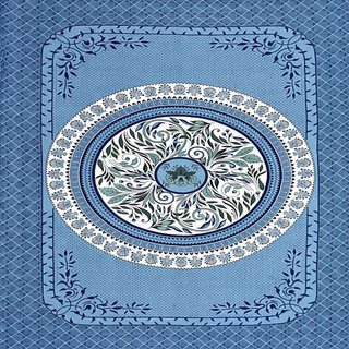UniqChoice BlueColor 100% Cotton Jaipuri Printed Single bedsheet With 1 Pillow Cover 150 x 220 Cm(1+1_Single_71_Blue)