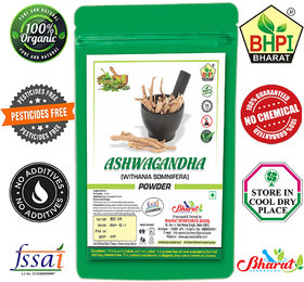 BHARAT Organic Ashwagandha Powder,Withania Somnifera- 300 Gm