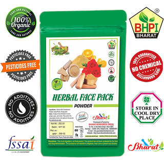 BHARAT Herbal Face Pack 4 in 1(Orange peel, Sandalwood, Multani mitti, Rose Powder) 200 gm