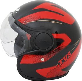 TVS Half Face Captain Motorbike Helmet Black and Blue