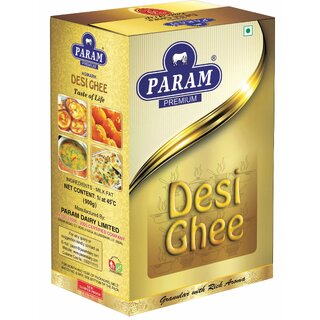 Param Premium Desi Ghee - Pure Desi Ghee For Better Immunity  Digestion - 1 Litre Tetra Pack