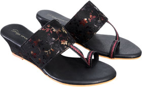 Women Black Sandals Wedges