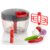 Vegetable  Fruit Chopper 2 in 1 with 3 Blades System, Whisk Blade, 500ml, Grey