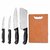 RSTC Stainless Steel Kitchen Knives Knife Set for Kitchen Use with Plastic Chopping Board for Cutting Vegetable Meat Fi