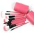 EVOHOME Soft Bristle Makeup Brush With Leather Case- Black, 12 Pieces.