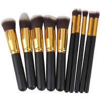 EVOHOME Soft Bristle Makeup Brush With Leather Case, 10 Pieces.