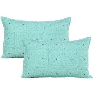                       Style Maniac Exclusive High Quality KUNDLE QUILTED _EMBROIDARY_ Pillow Cover                                              