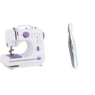 ZuZu Electric Sewing Machine 12 Built-in Stitches with Multi-use Accessory Set for Home Sewing & Eyebrow Trimmer