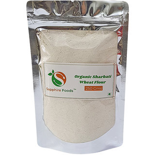 Sapphire Food Organic Organic Wheat Sharbati Flour Natural Fresh And Premium Quality 250 Gms