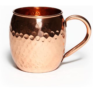 100 Pure Copper Moscow Mule Mug - Hammered Design Moscow Mule Mug 450ml - Handcrafted Beer Cocktail Copper Moscow Mule