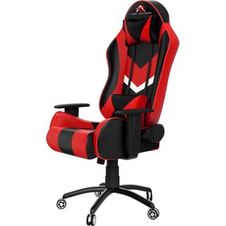                       ASE Gold Series-06 PU Leather Gaming Chair  Ergonomic Chair With Metal Base (Red and Black)                                              