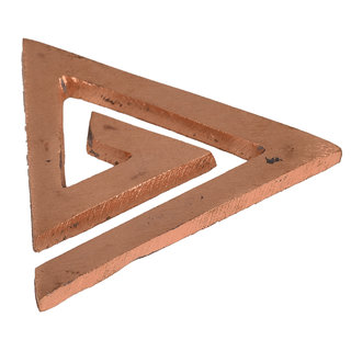                       KESAR ZEMS Copper 5.5 Inches Triangle Helix- (13.5 x 13.5 x 0.5 cm) Brown                                              